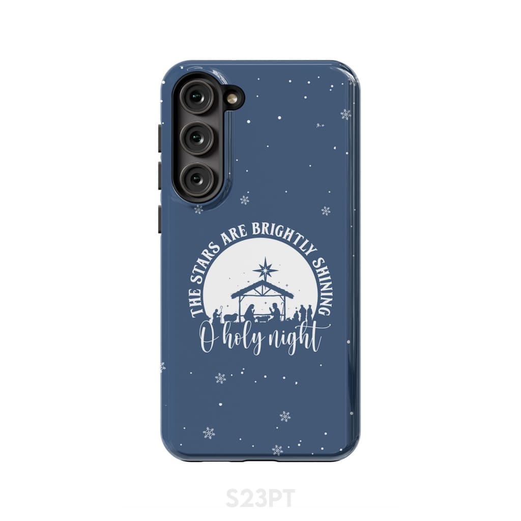Oh Holy Night The Stars Are Brightly Shining Phone Case - Inspirational Bible Scripture iPhone Cases