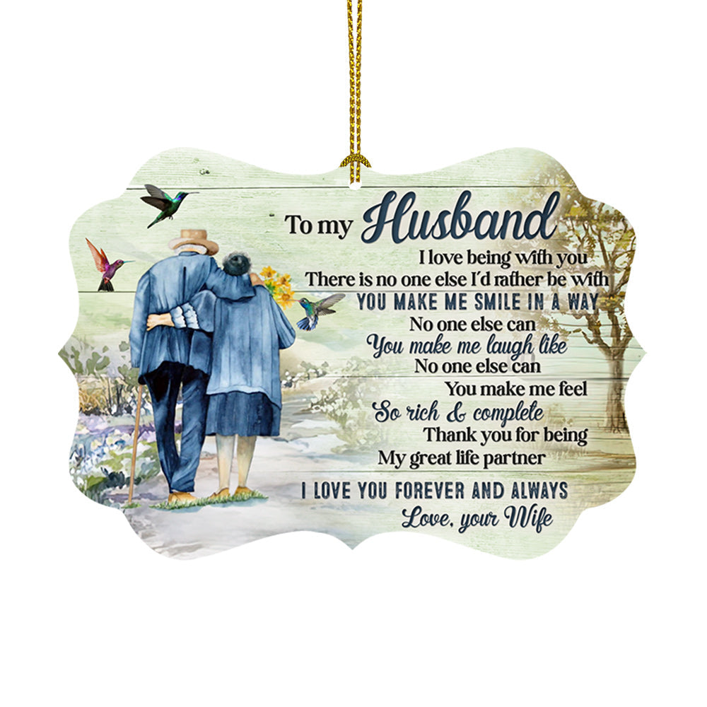 Old Couple To My Husband Ornament - Christmas Ornament - Ciaocustom