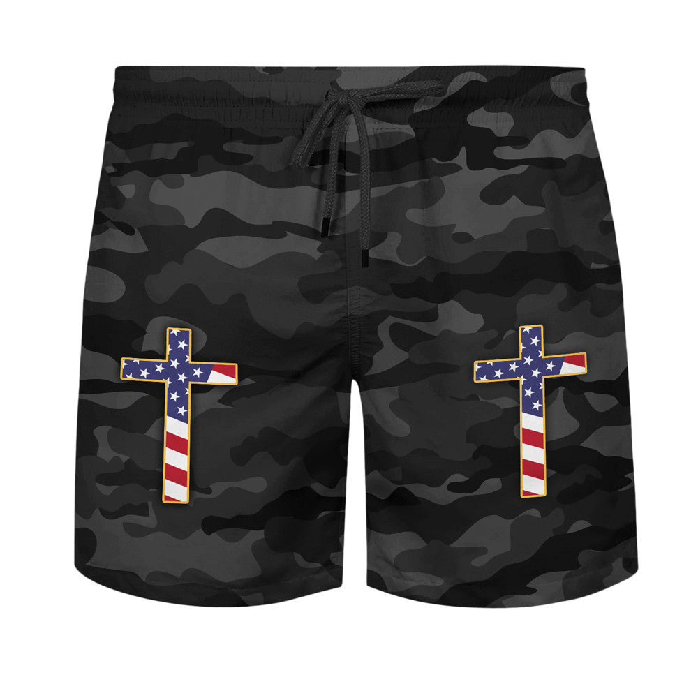 One Nation Under God Cross Eagle Hawaiian Shirt - Christian Hawaiian Shirt - Religious Hawaiian Shirts