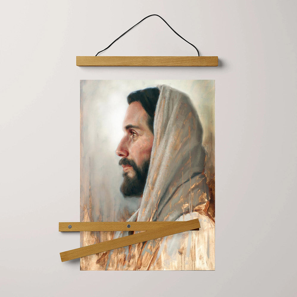 Our Foundation Hanging Canvas Wall Art - Jesus Picture - Jesus Portrait Canvas - Religious Canvas