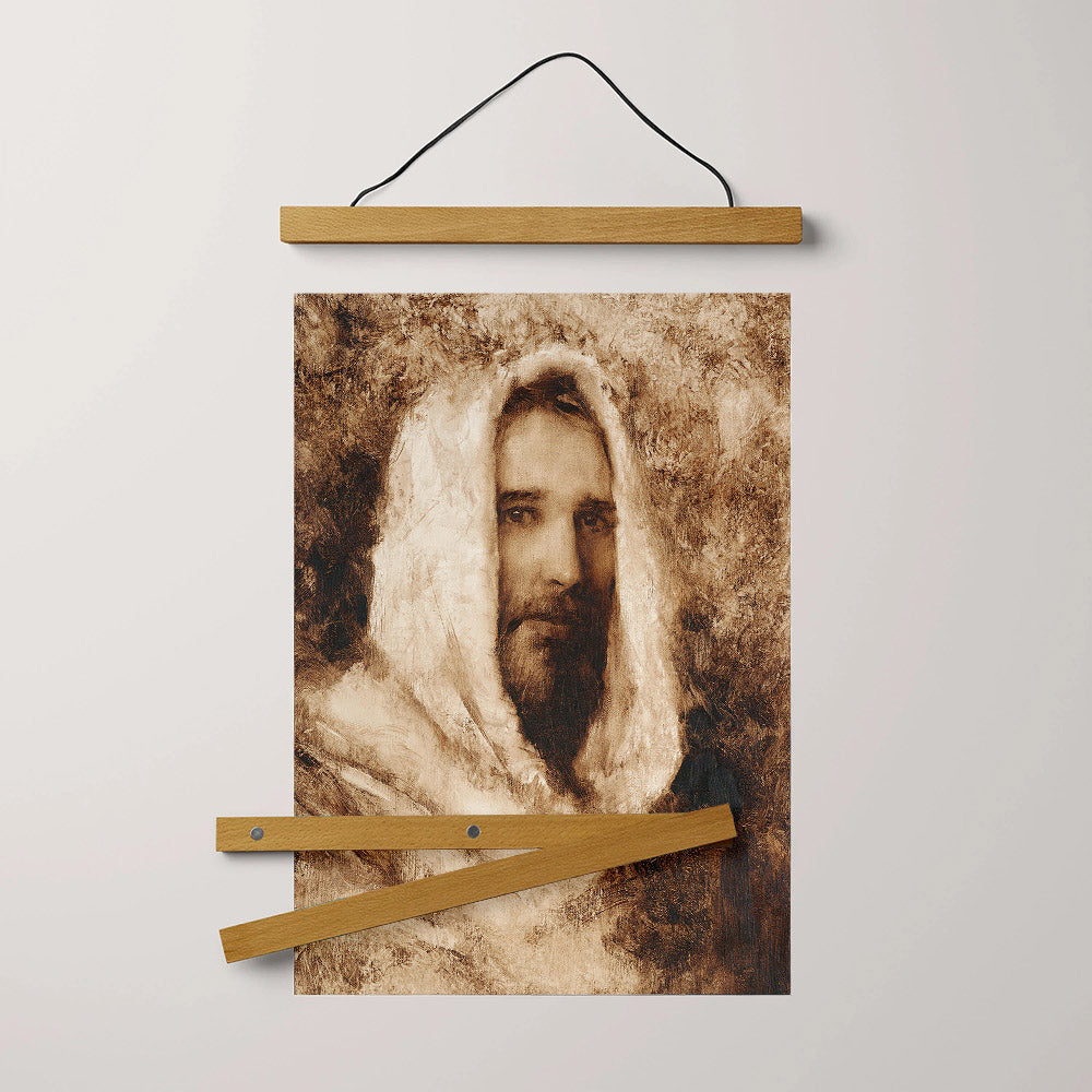 Our Shepherd Hanging Canvas Wall Art - Jesus Picture - Jesus Portrait Canvas - Religious Canvas