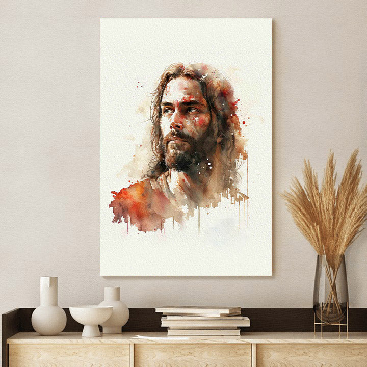 Painting of Jesus2 Unique Not Seen Anywhere in Painterly - Jesus Canvas Art - Christian Wall Canvas