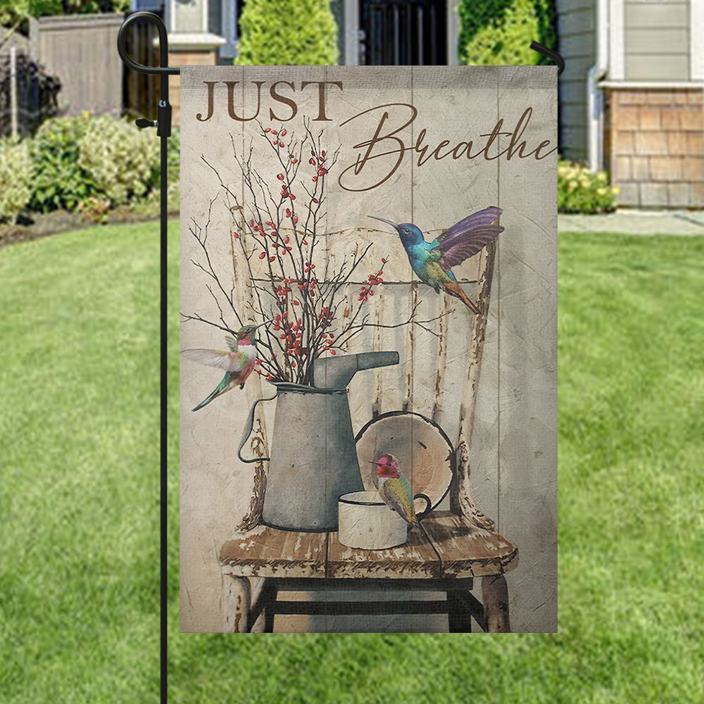 Just Breathe Flag - Christian's Flag - Garden Decor - Garden Flag Stand - Christian Gift - Ciaocustom