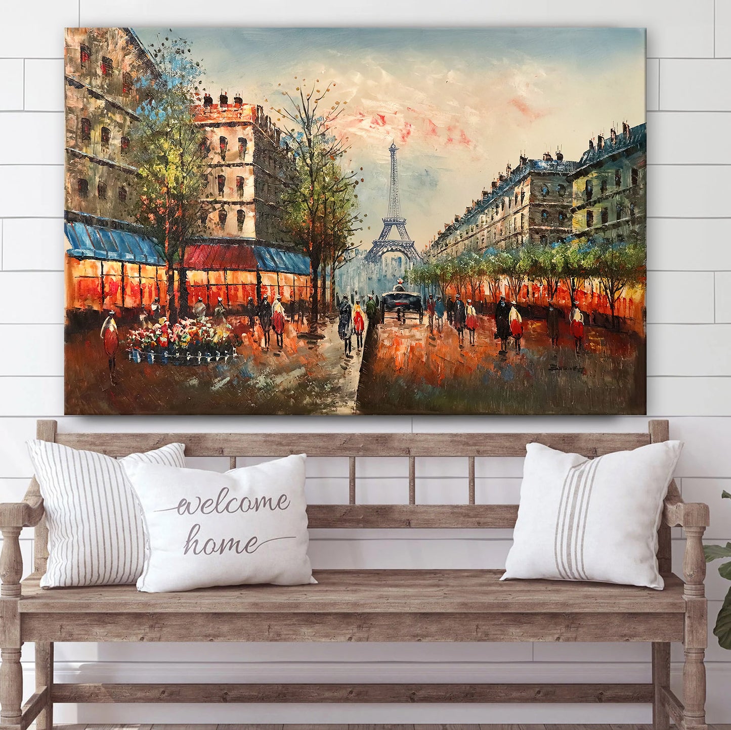 Paris Cityscape Painting Canvas Wall Art - Canvas Wall Decor - Home Decor Living Room