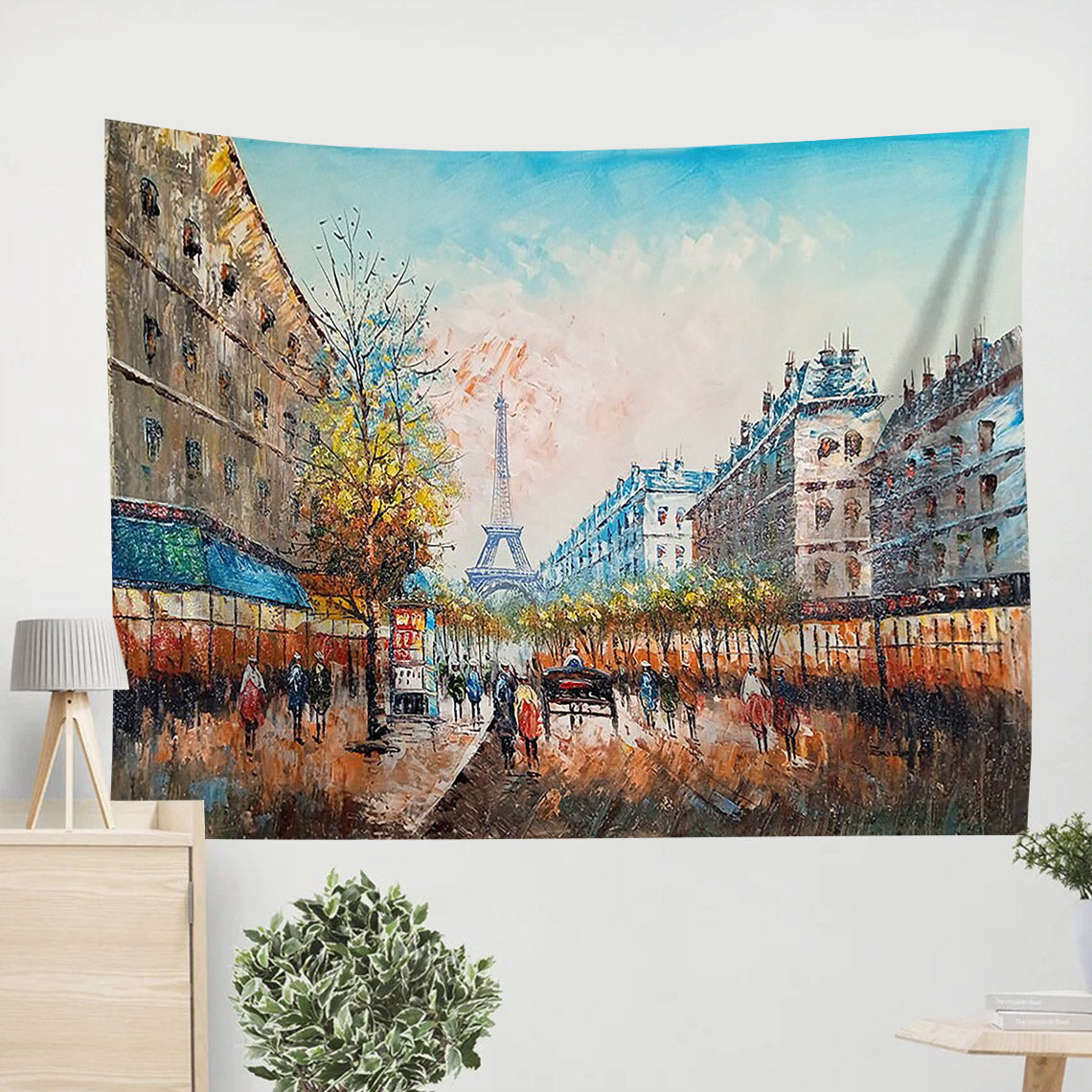 Paris Oil Painting Tapestry - Tapestry Wall Decor - Home Decor Living Room