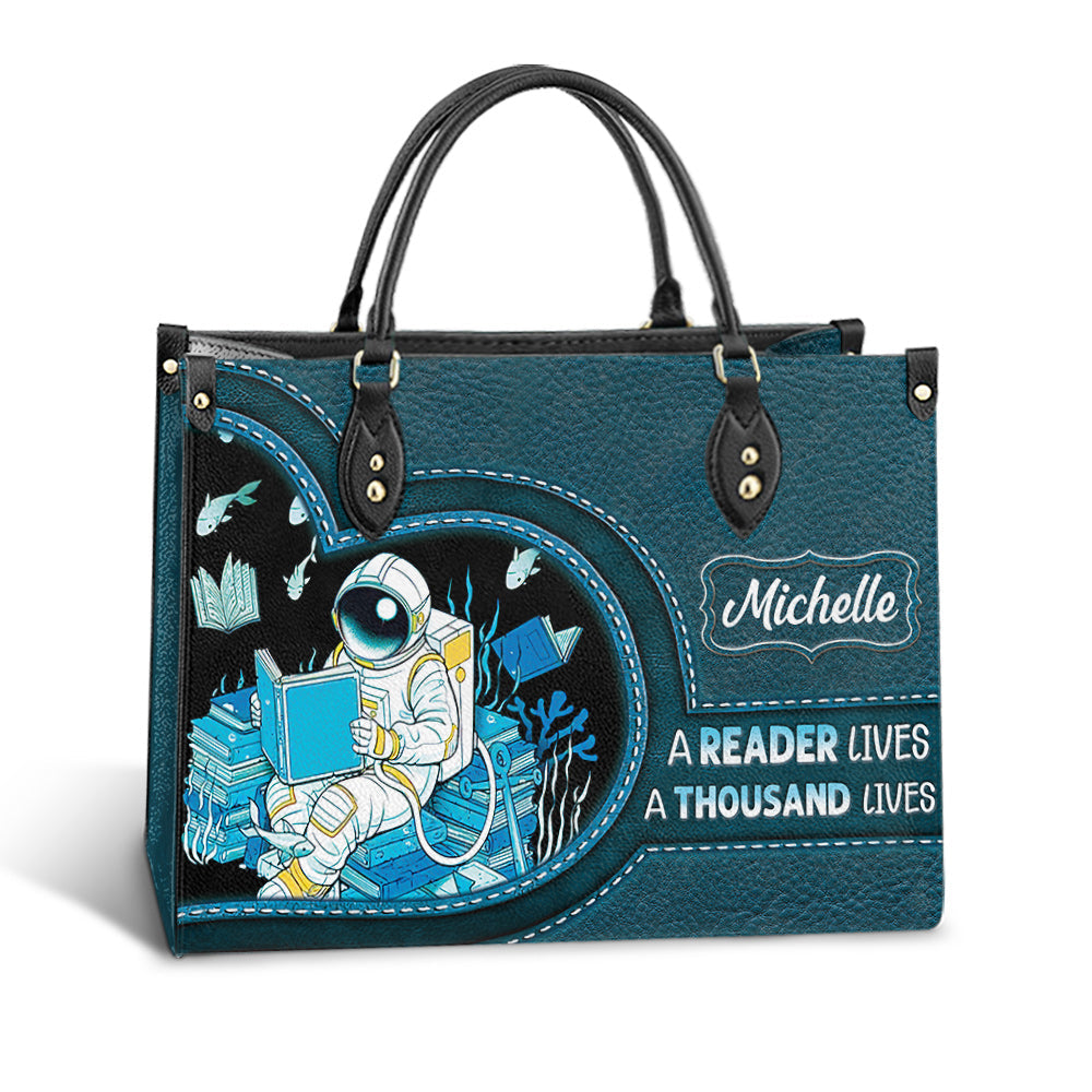 Personalize Book A Reader Lives A Thousand Lives Leather Bag - Women's Pu Leather Bag - Best Mother's Day Gifts