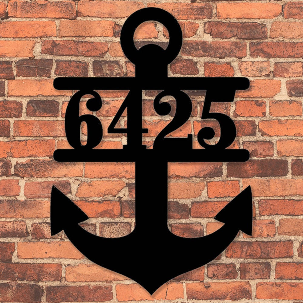 Personalized Address Metal Sign - Custom Metal Wall Art - Metal Signs For Home