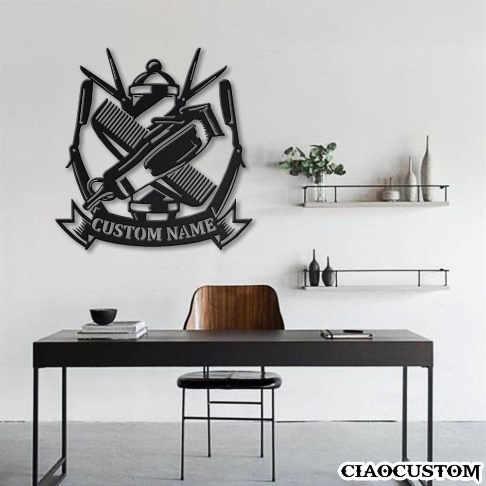 Personalized Barber Shop Metal Sign - Gift For Barber Shop - Beauty Salon Decor
