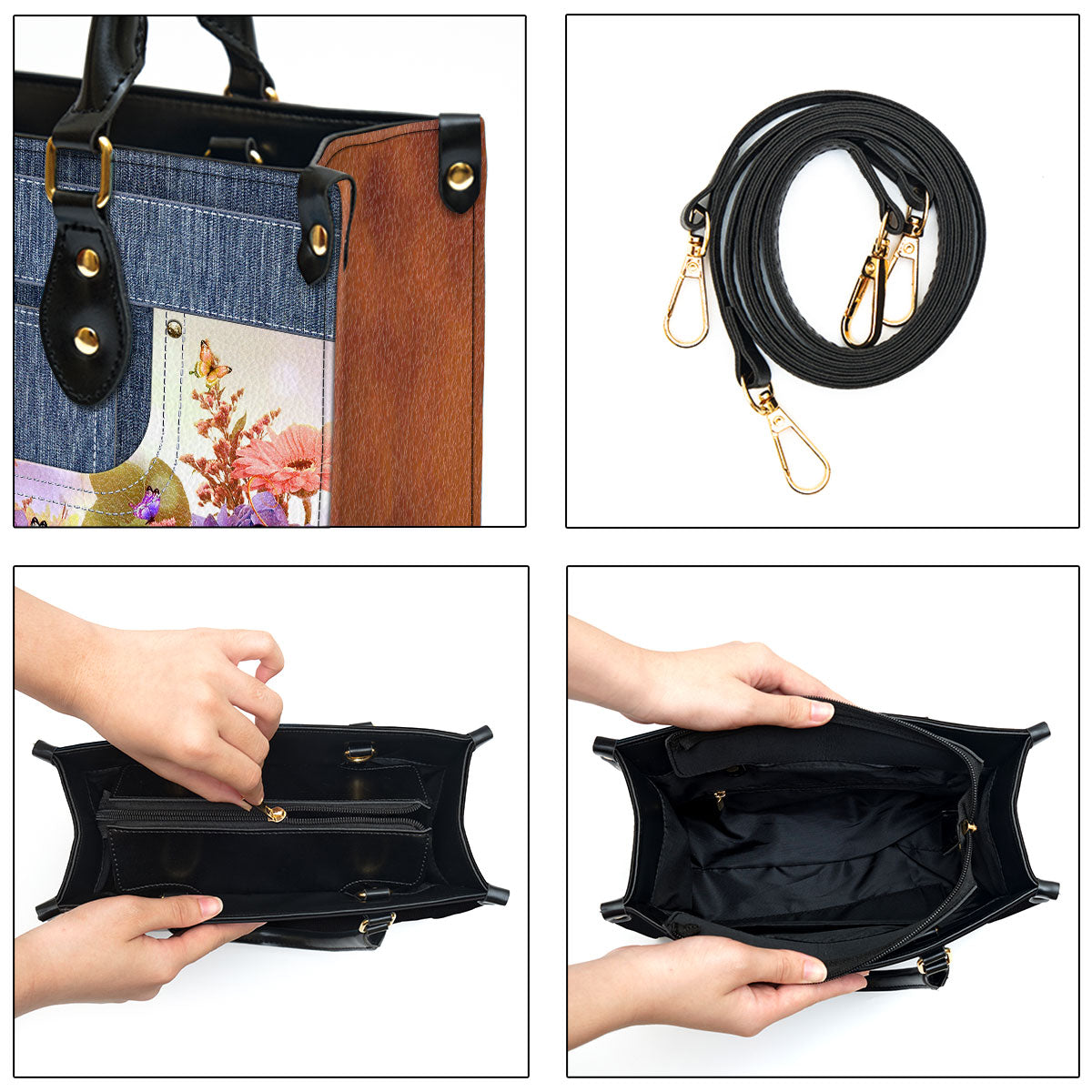 Personalized Butterfly He Works All Things For The Good Of Those Who Love Leather Bag - Christian Pu Leather Bags For Women