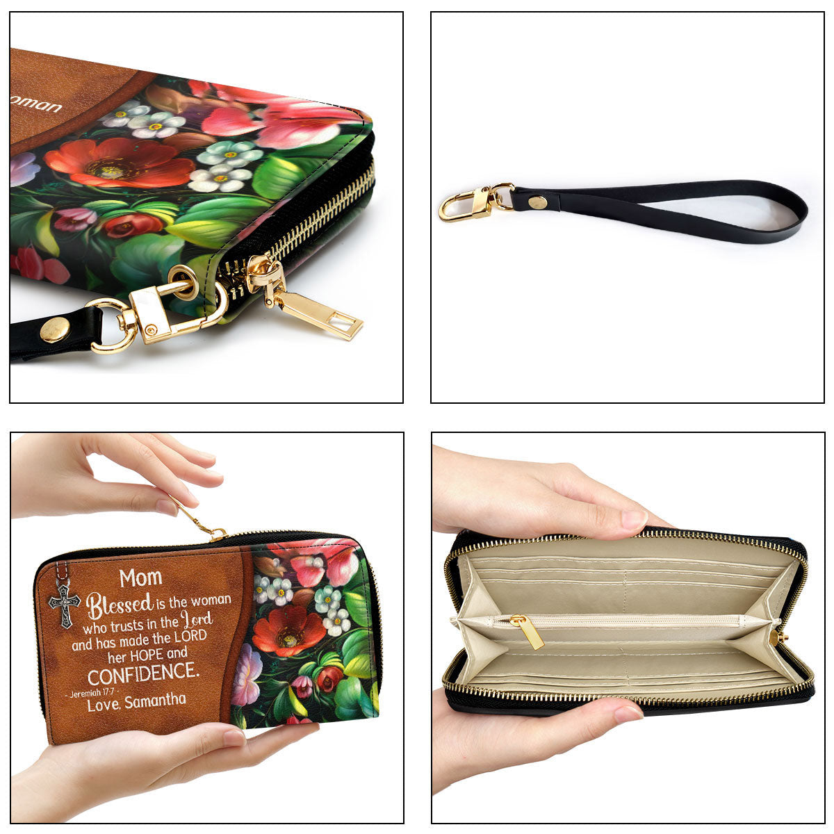 Personalized Clutch Purse - Blessed Is The Woman Who Trusts In The Lord Clutch Purse - Women Clutch Purse