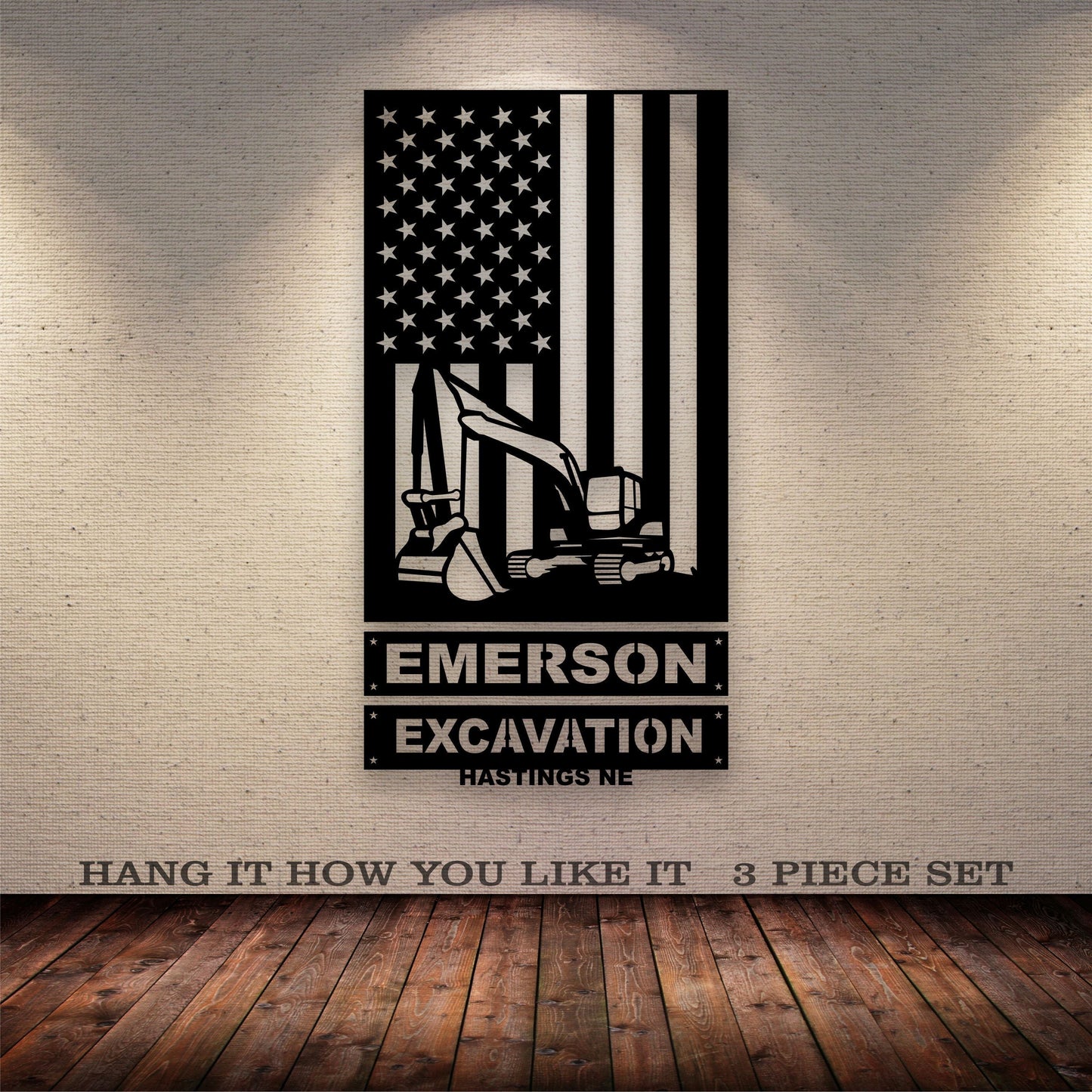 Personalized Excavator Vehicle Metal Sign - Metal Decor Wall Art - Heavy Equipment Operator Gifts