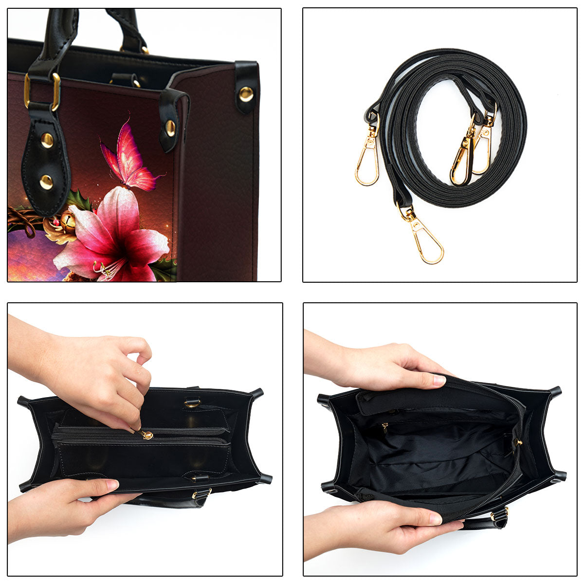 Personalized God Grant Me The Serenity To Accept The Things I Cannot Change Leather Bag - Christian Pu Leather Bags For Women