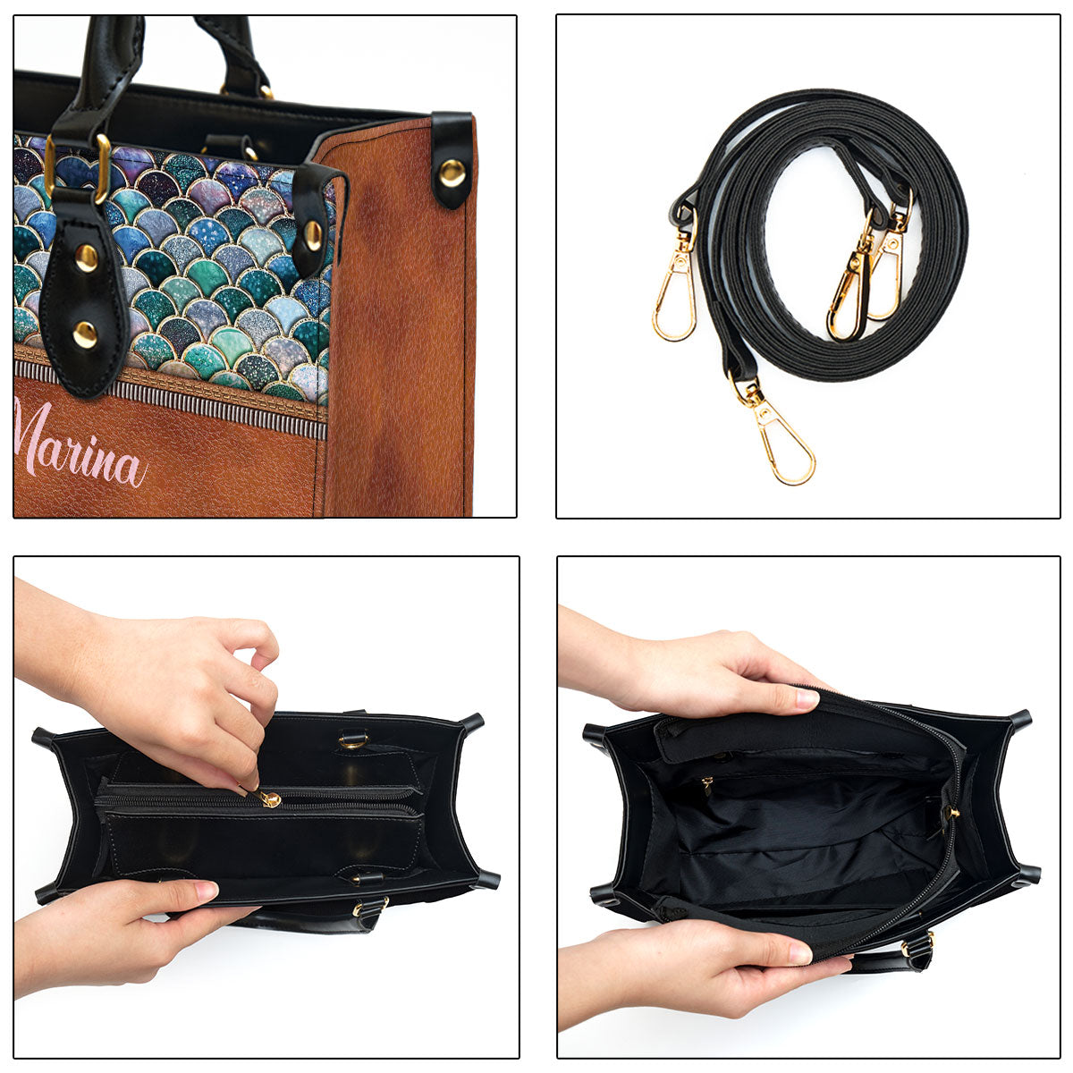 Personalized He Calms The Storms And Stills The Waves Unique Leather Bag - Christian Pu Leather Bags For Women