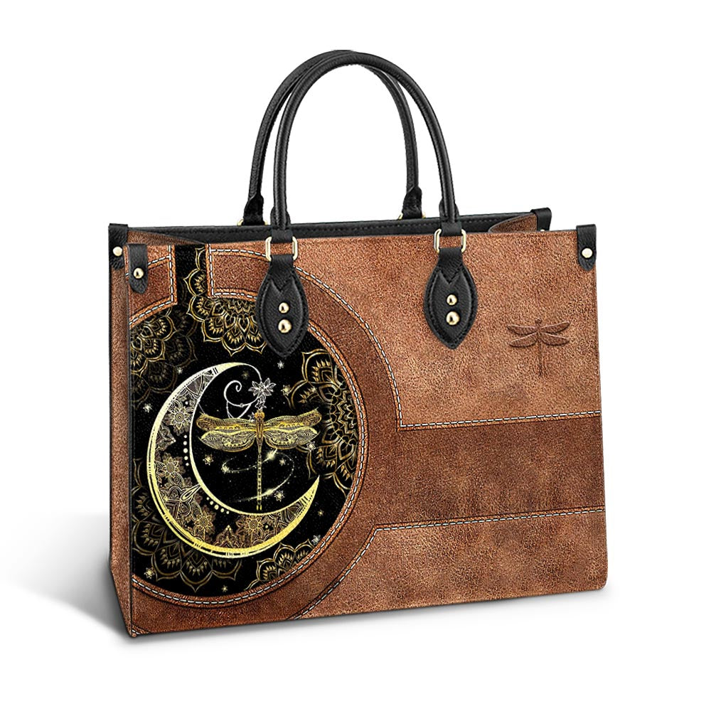 Personalized Hippie Dragonfly Leather Bag - Women's Pu Leather Bag - Best Mother's Day Gifts