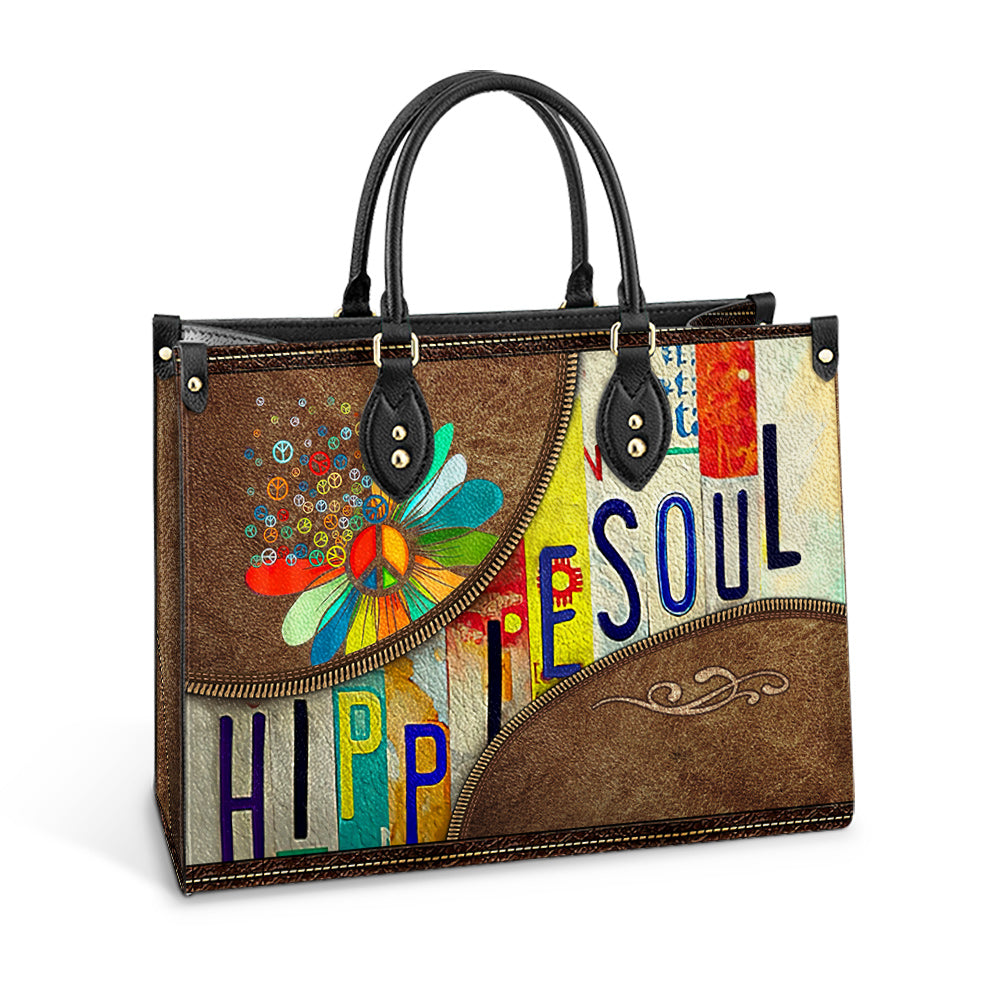 Personalized Hippie Soul 2 Leather Bag - Women's Pu Leather Bag - Best Mother's Day Gifts