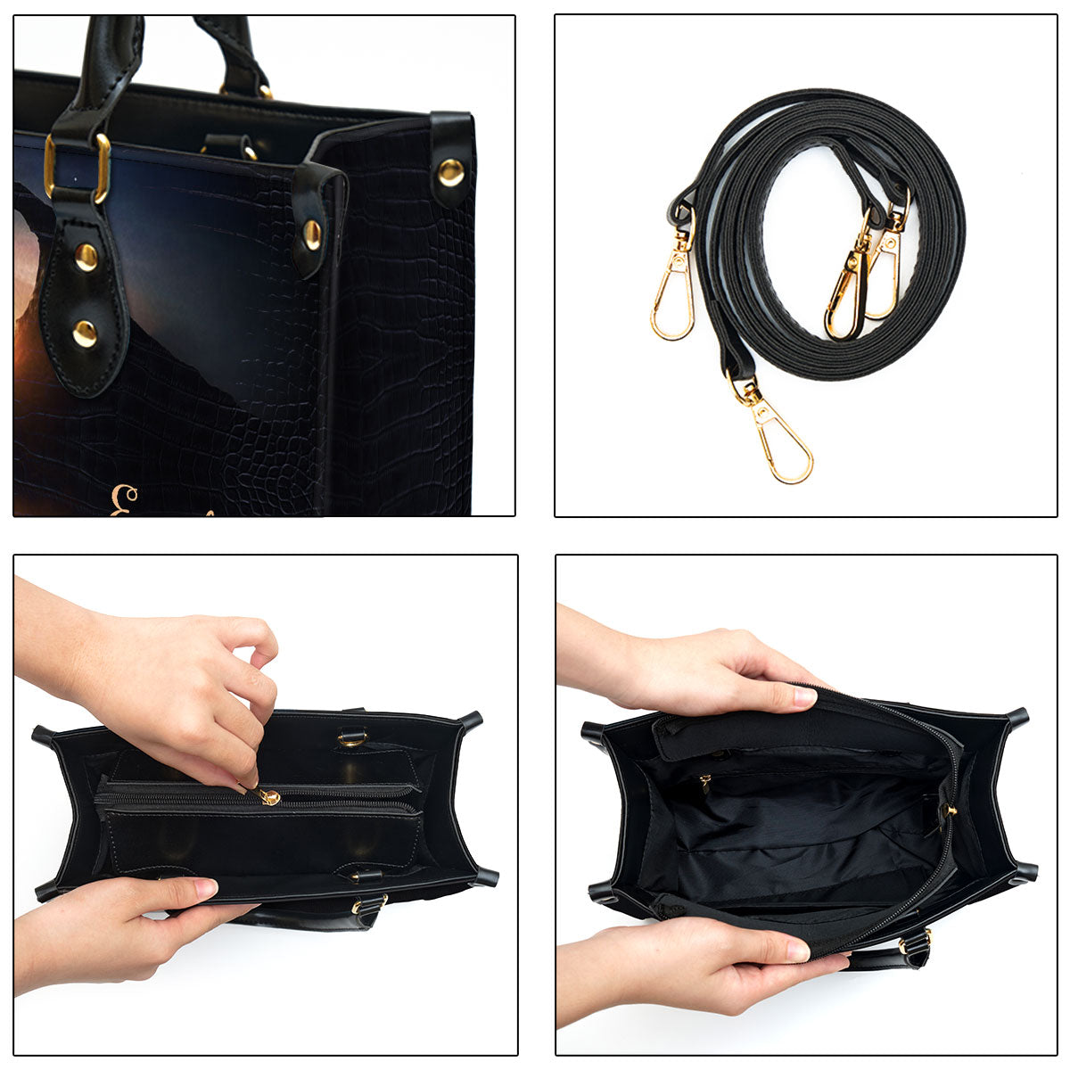 Personalized I Am The Light Of The World Leather Bag - Christian Pu Leather Bags For Women