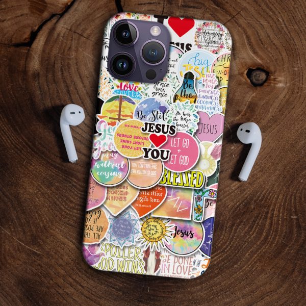 Personalized Jesus Love You Sticker Phone Case - Christian Phone Case - Jesus Phone Case