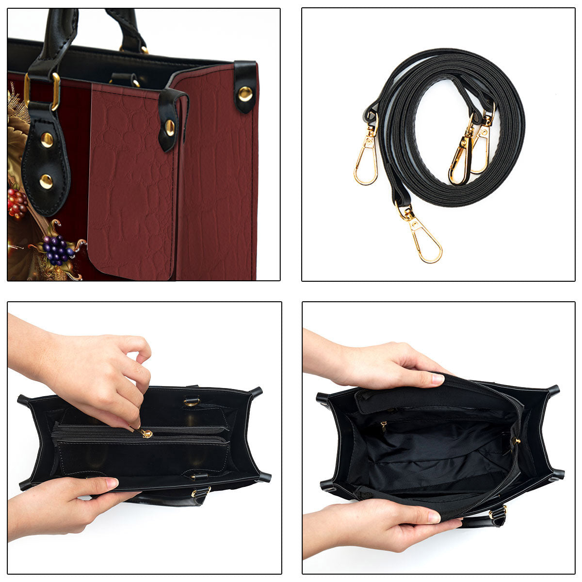 Personalized Leather Bag For Women - Be Thankful In All Circumstances Leather Bag Leather Bag - Christian Gifts for Women