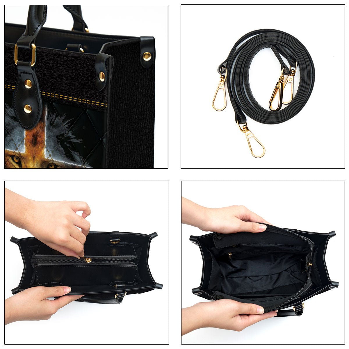 Personalized Lion The Lion Of Judah Makes Lion Out Of Me Leather Bag - Christian Pu Leather Bags For Women