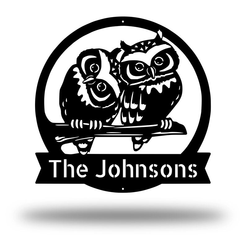 Personalized Owl Metal Sign Wall Decor Metal Art Metal Signs For Home