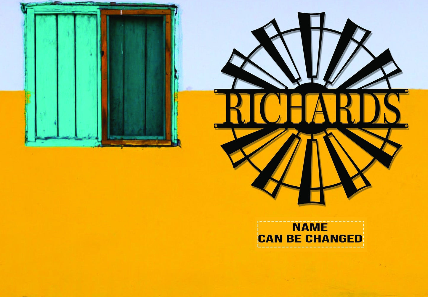 Personalized Windmill Metal Sign Farmhouse Decor Farm Sign Windmill Family Name Sign Windmill Decor Gift For Farmer Anniversary Gift