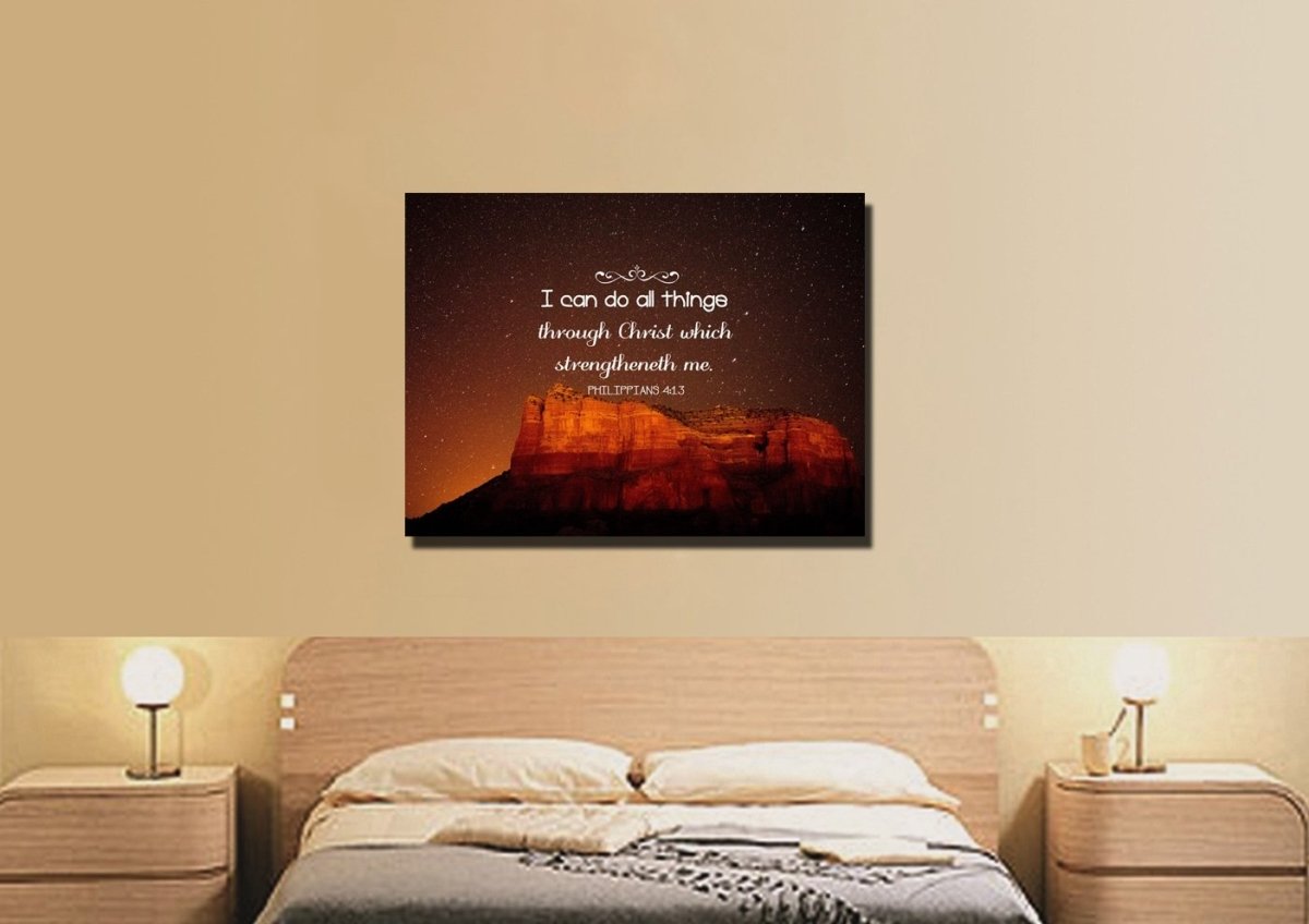 Philippians 413 Kjv #5 Bible Verse Canvas Wall Art - Christian Canvas Wall Art