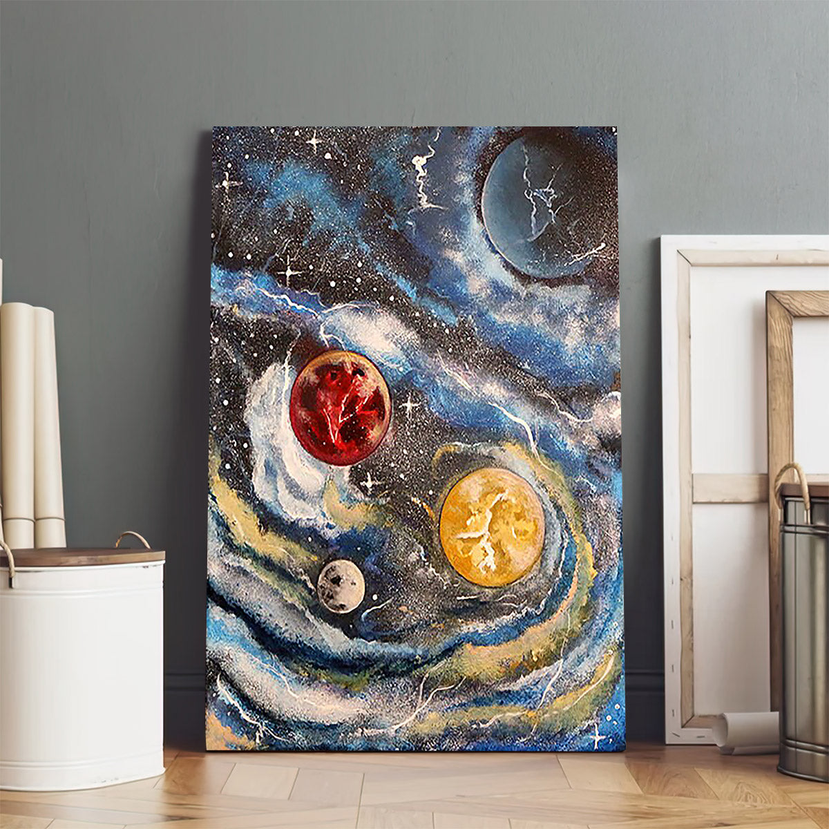 Planets Painting Canvas Wall Art - Canvas Wall Decor - Home Decor Living Room