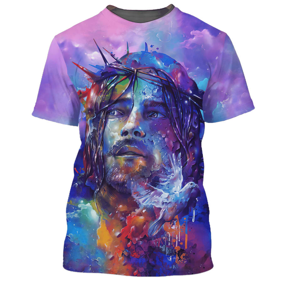 Jesus With Dove 3D All Over Printed Shirt for Men and Women