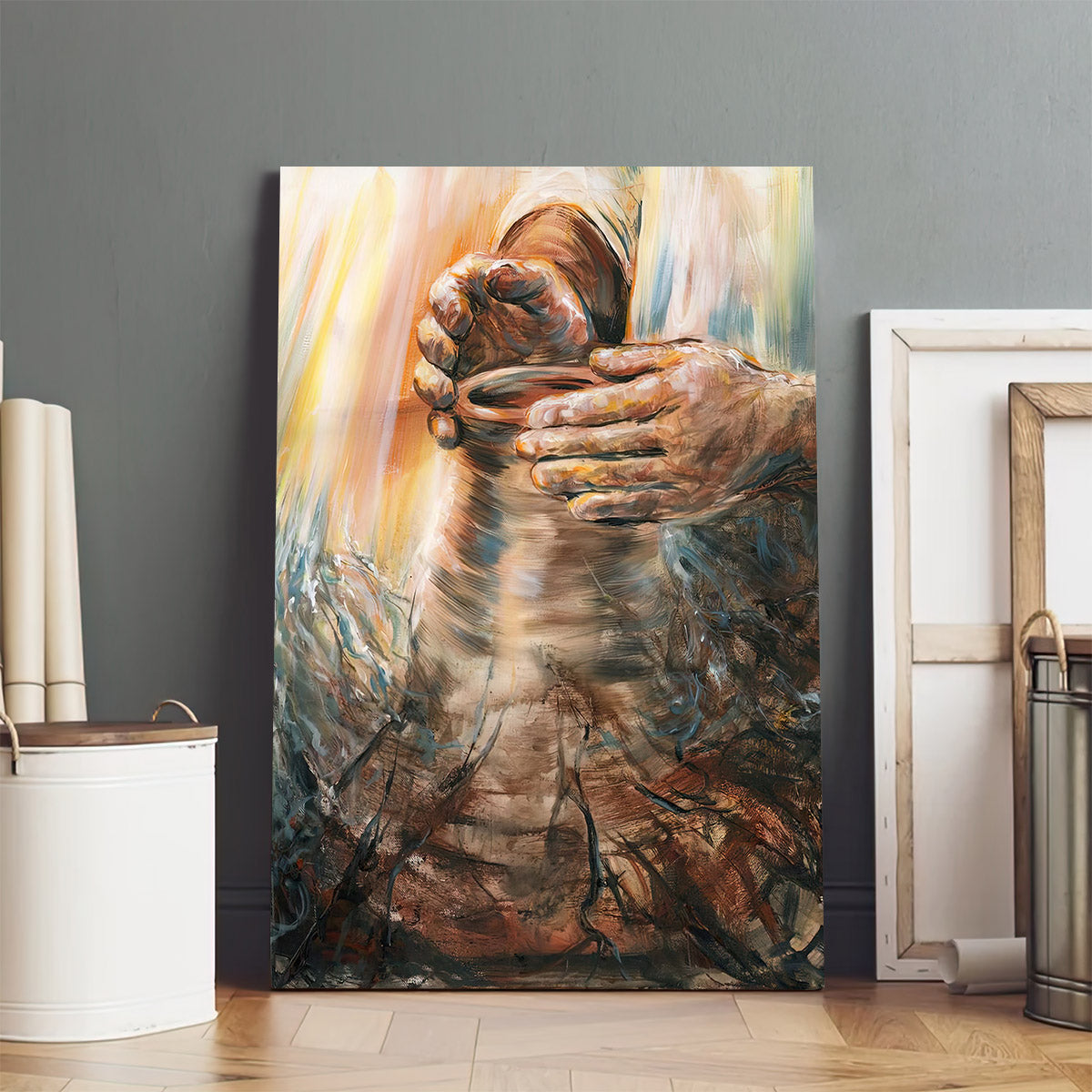 Potter's Hands Jesus Canvas Pictures - Jesus Painting Canvas - Christian Canvas Wall Art