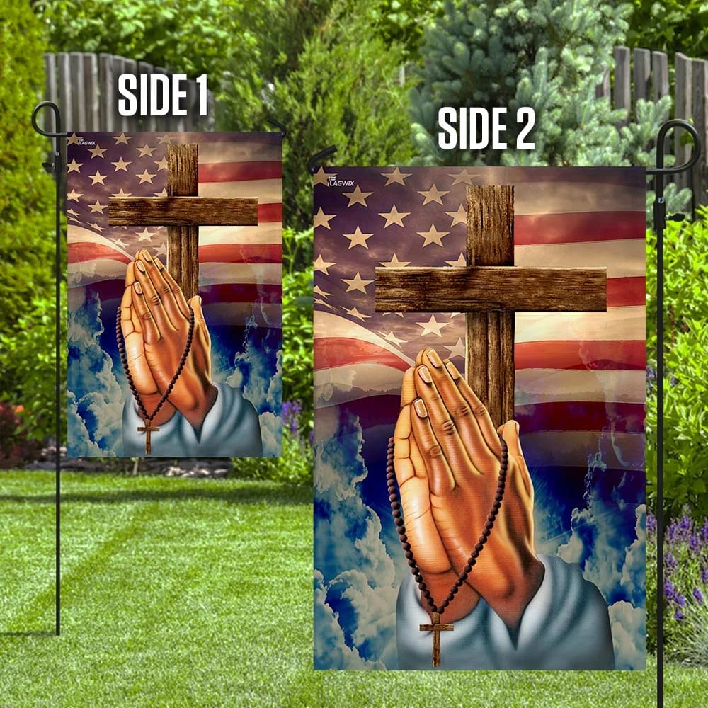 Prayer Han House Flags - Christian Garden Flags - Outdoor Christian Flag