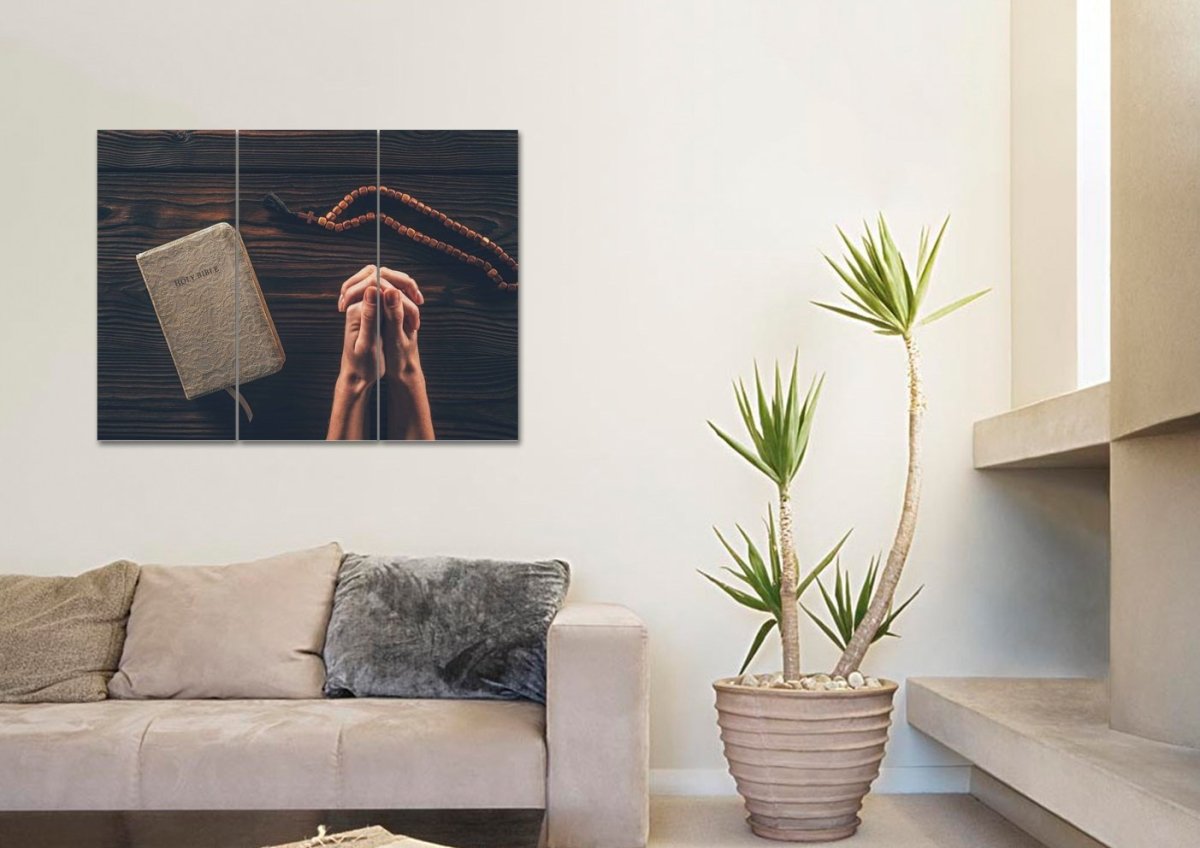 Praying Hands In Prayer Wall Art Canvas - Christian Canvas Wall Art