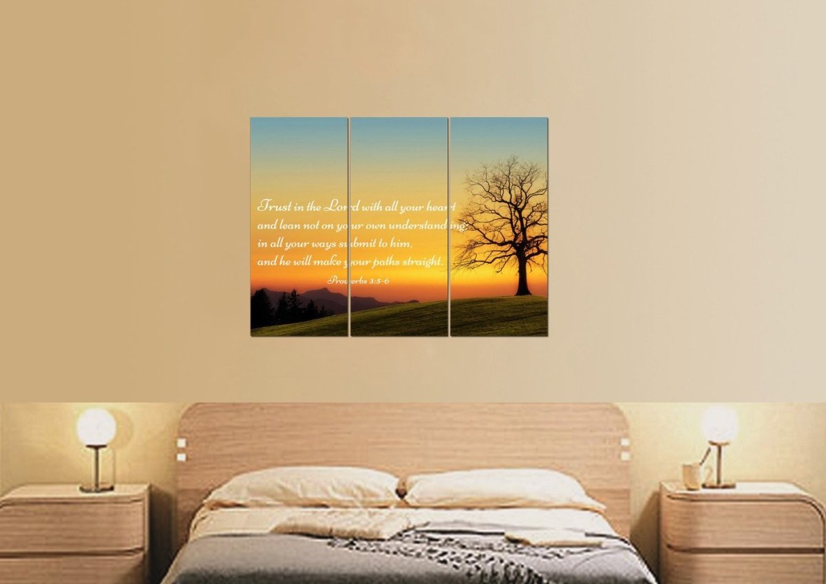Proverbs 35-6 Niv #49 Bible Verse Canvas Wall Art - Christian Canvas Wall Art