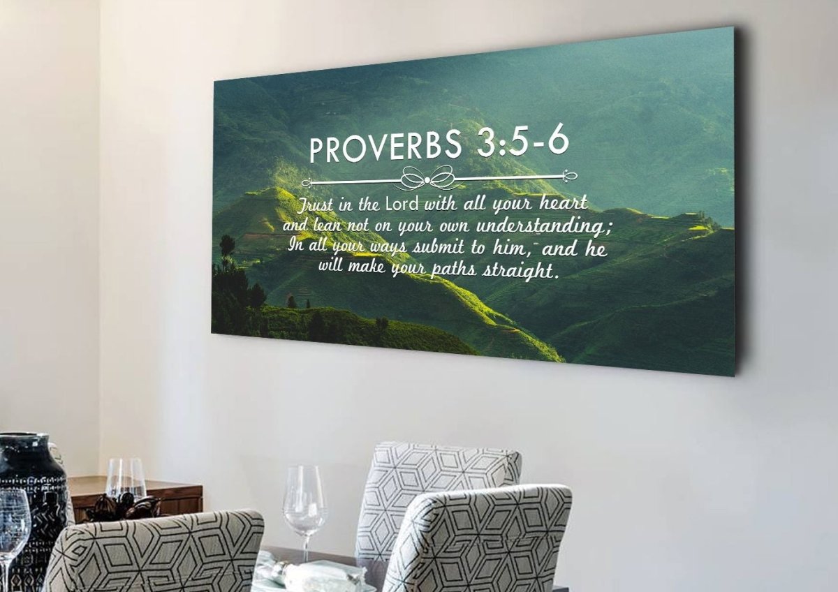 Proverbs 35-6 Niv #51 Bible Verse Canvas Wall Art - Christian Canvas Wall Art