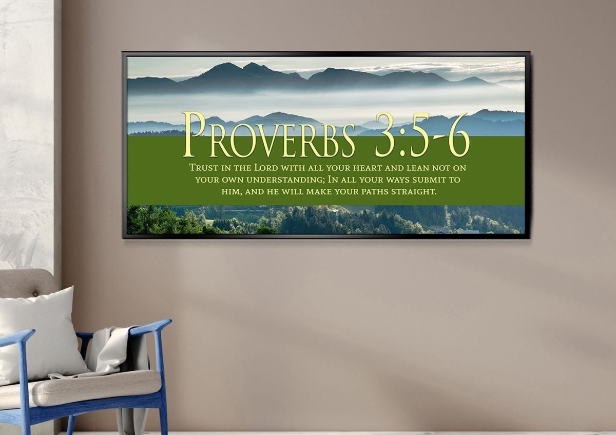 Proverbs 35-6 Niv #54 Bible Verse Canvas Wall Art - Christian Canvas Wall Art