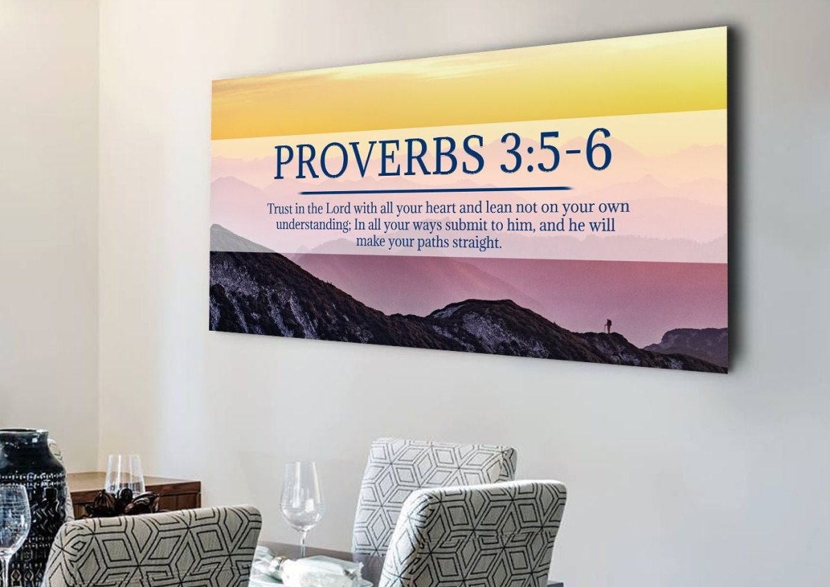 Proverbs 35-6 Niv #55 Bible Verse Canvas Wall Art - Christian Canvas Wall Art