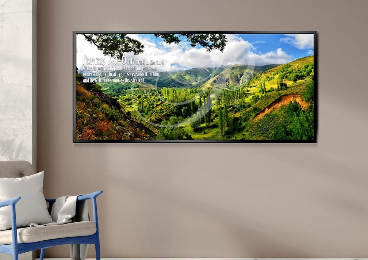 Proverbs 35-6 Niv #56 Bible Verse Canvas Wall Art - Christian Canvas Wall Art