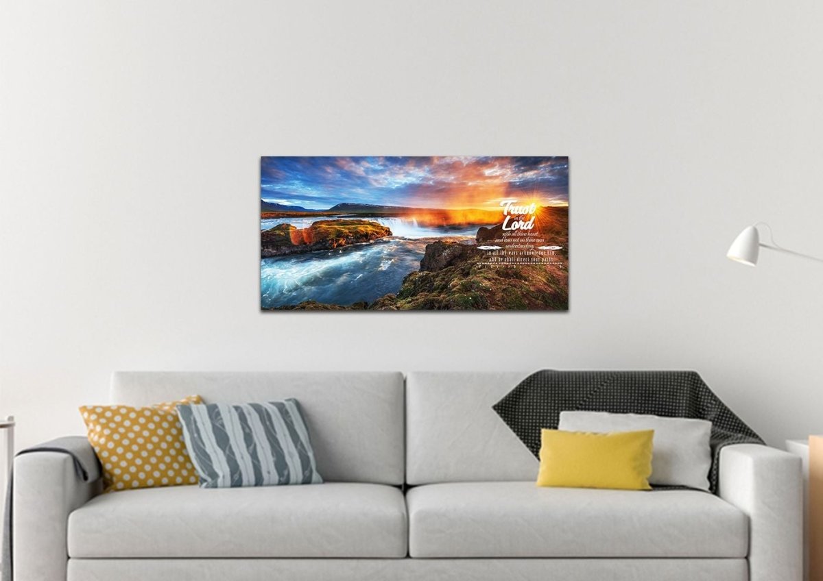 Proverbs 35-6 Niv Bible Verse Wall Art - Christian Canvas Wall Art