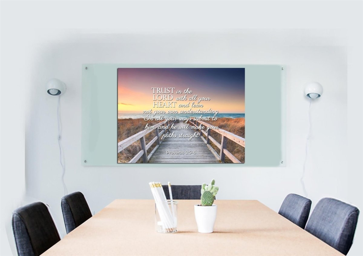 Proverbs 35-6 Niv In All Your Ways Submit To Him Bible Verse Wall Art Canvas - Christian Canvas Wall Art