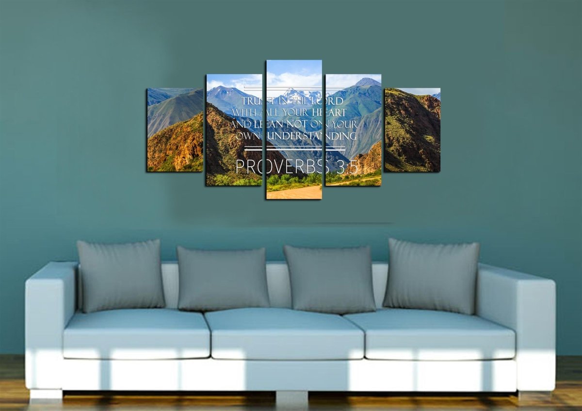 Proverbs 35 #3 Niv Trust In The Lord Bible Verse Wall Art Canvas - Christian Canvas Wall Art