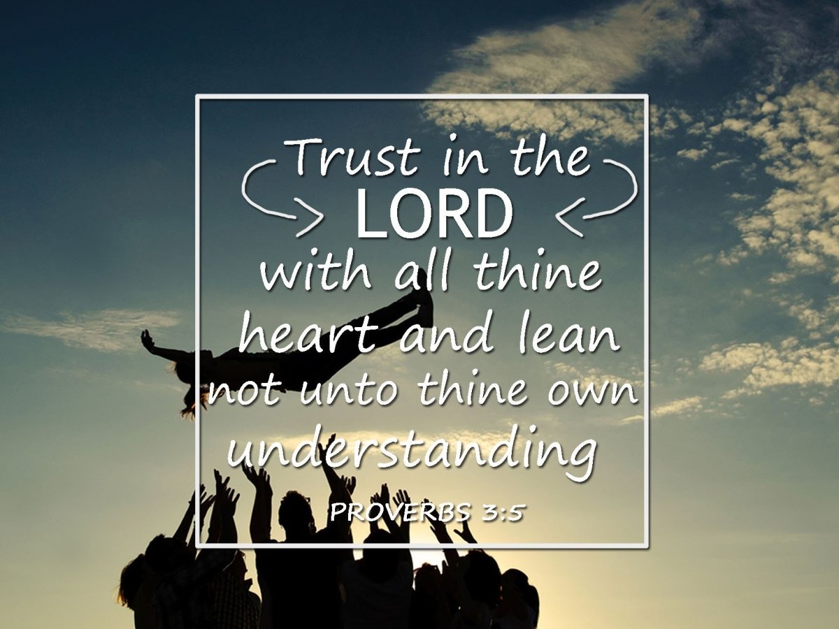 Proverbs 35kjv Trust In The Lord With All Thine Heart Bible Verse Wall Art - Christian Canvas Wall Art