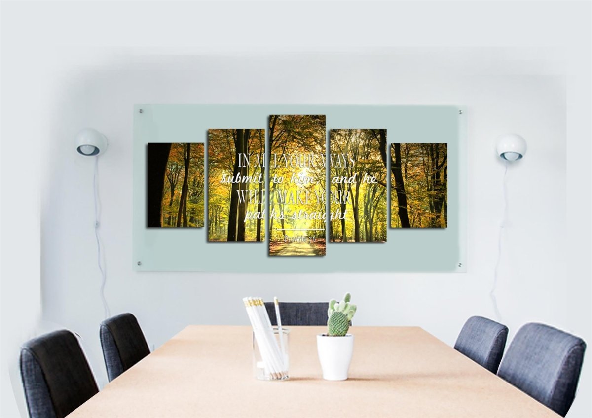 Proverbs 36 #6 Niv In All Your Ways Submit To Him Bible Verse Wall Art Canvas - Christian Canvas Wall Art