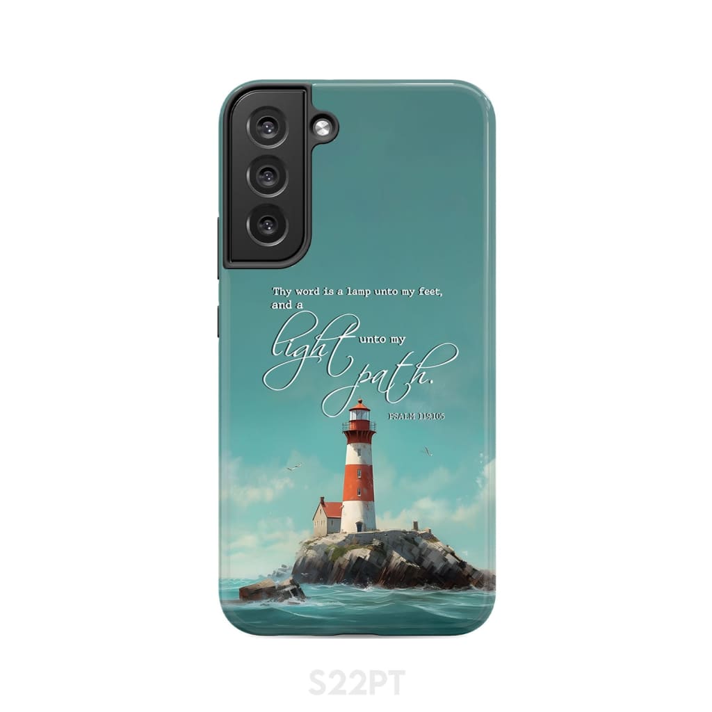 Psalm 119105 Thy Word is a Lamp Lighthouse Phone Case - Bible Verse IPhone & Samsung Cases