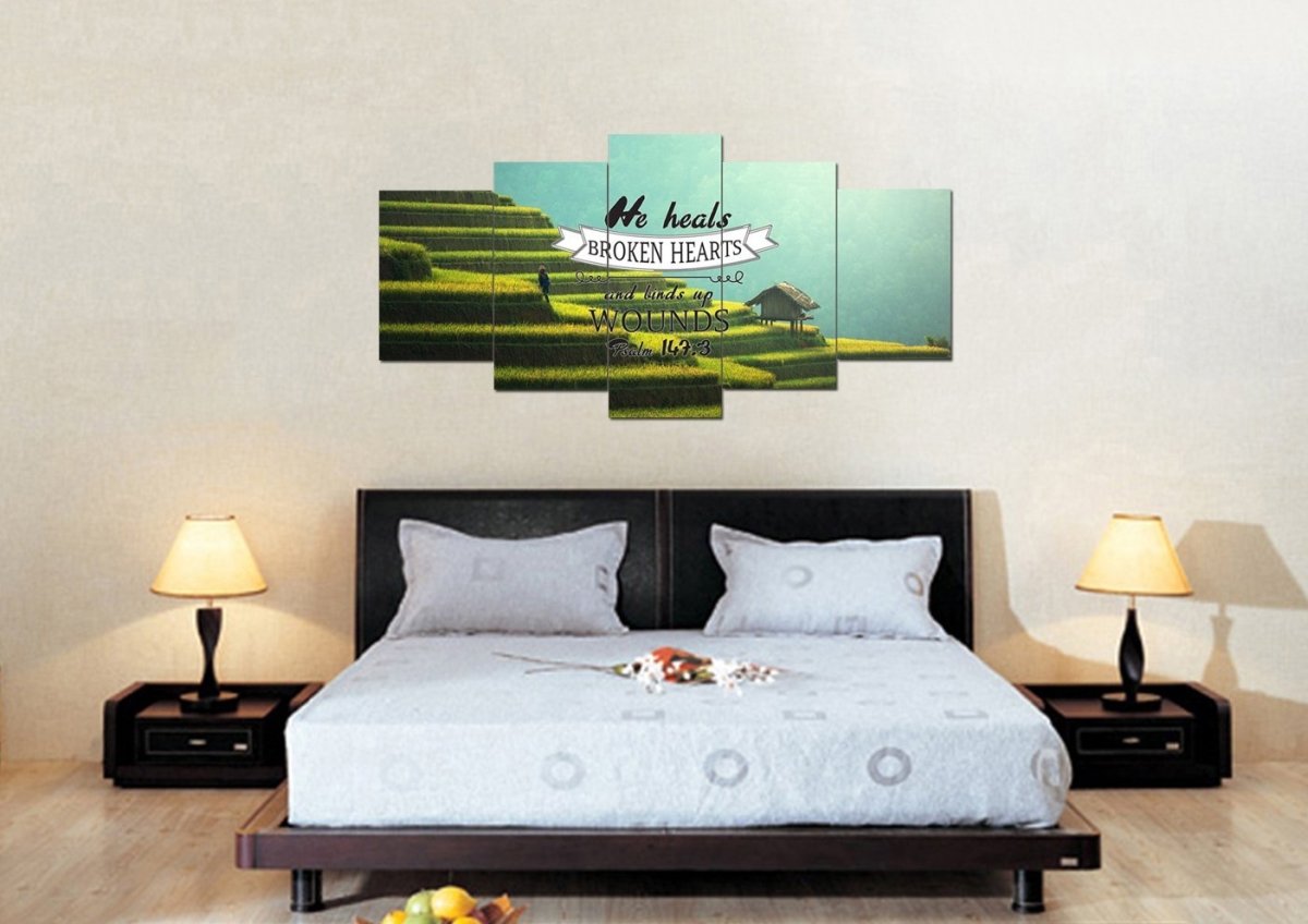Psalm 1473 Canvas Wall Art Print - Christian Canvas Wall Art