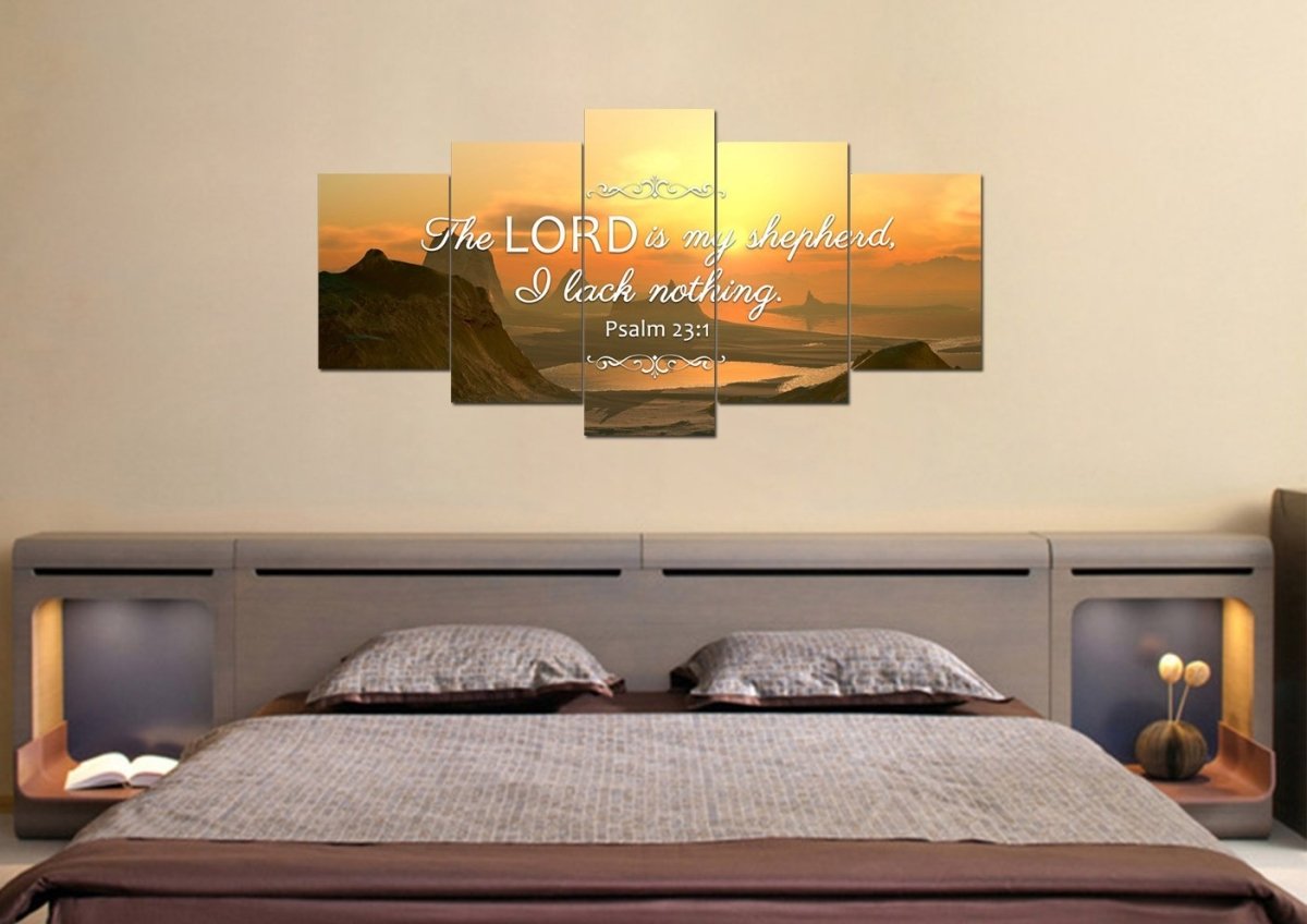 Psalm 231 The Lord Is My Shepherd Canvas Wall Art Print - Christian Canvas Wall Art
