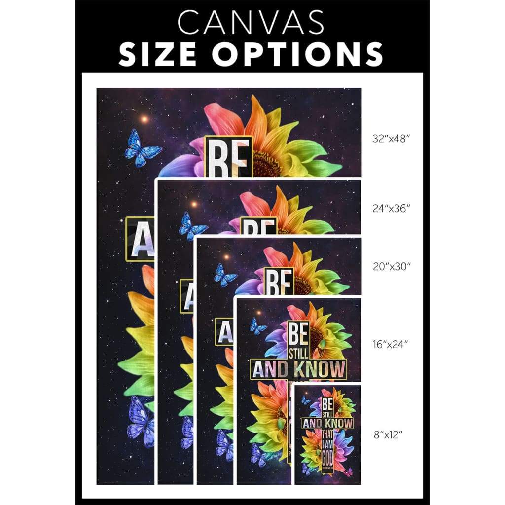 Psalm 4610 Be Still And Know That I Am God Canvas Wall Art - Christian Canvas Prints - Bible Verse Canvas