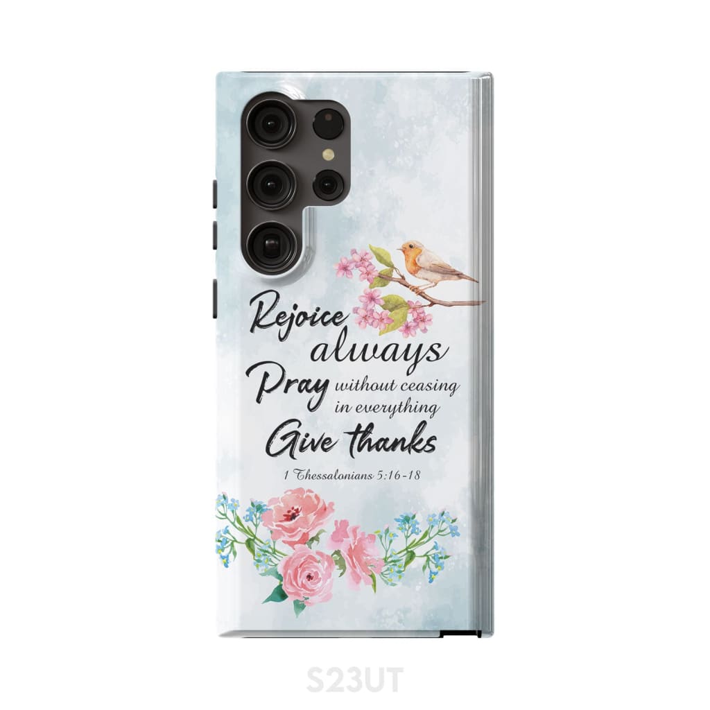 Rejoice Always Pray Without Ceasing Bible Verse Phone Case - Scripture Phone Cases - Iphone Cases Christian