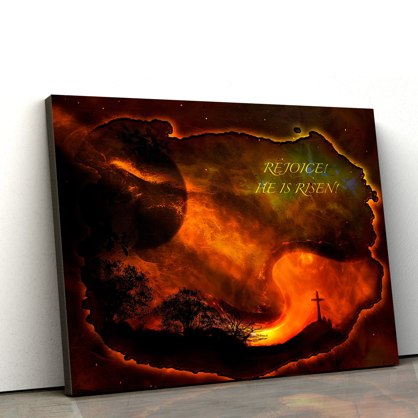 Rejoice He Is Risen Canvas Pictures - Easter Canvas - Christian Canvas Wall Art