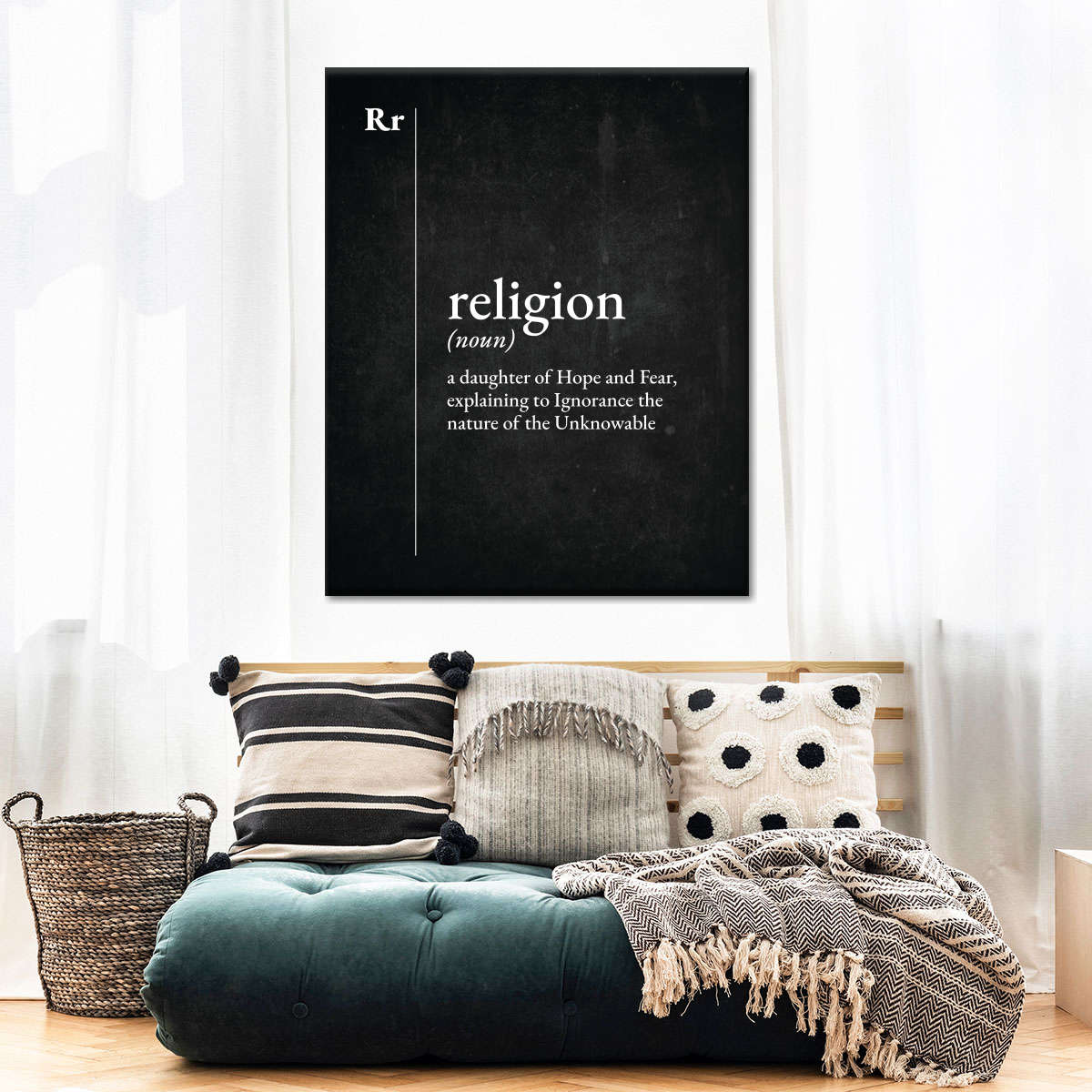 Religion Explained Wall Art Canvas - Canvas Religious Wall Art - Christian Wall Decor Living Room