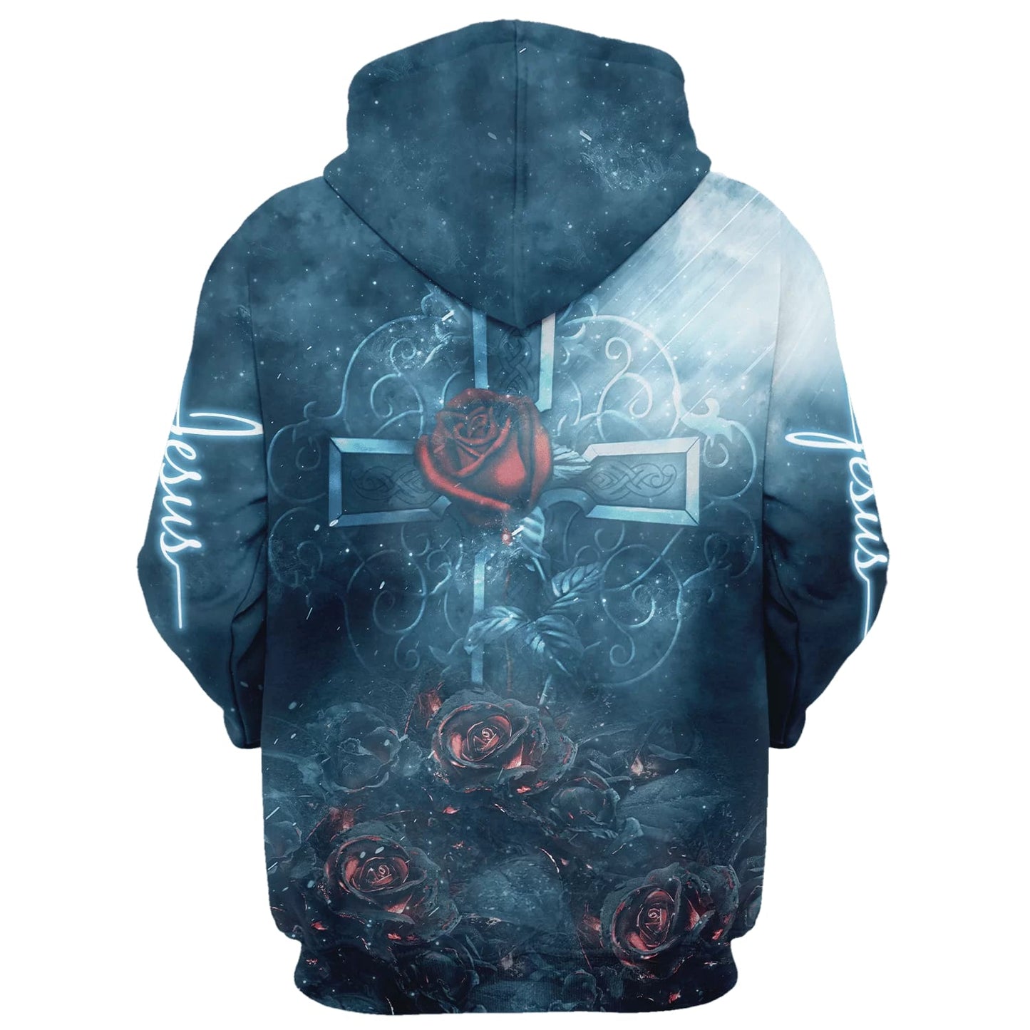 Rose Faith Hoodie - Men & Women Christian Hoodie - 3D Printed Hoodie