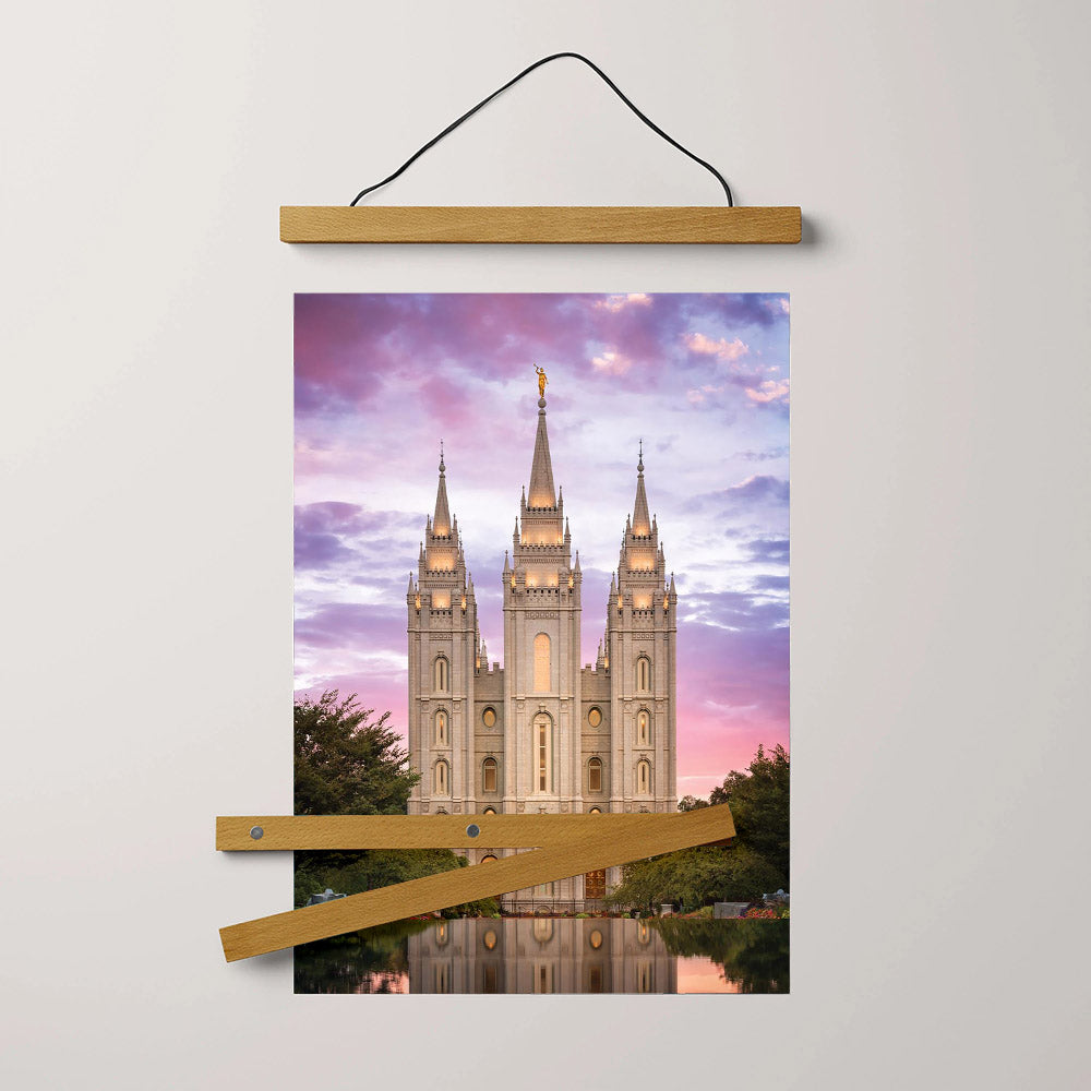 Salt Lake For Time And All Eternity Hanging Canvas Wall Art - Christian Wall Decor - Religious Canvas